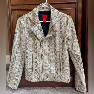 V Cristina Faux Snakeskin Jacket, size M
